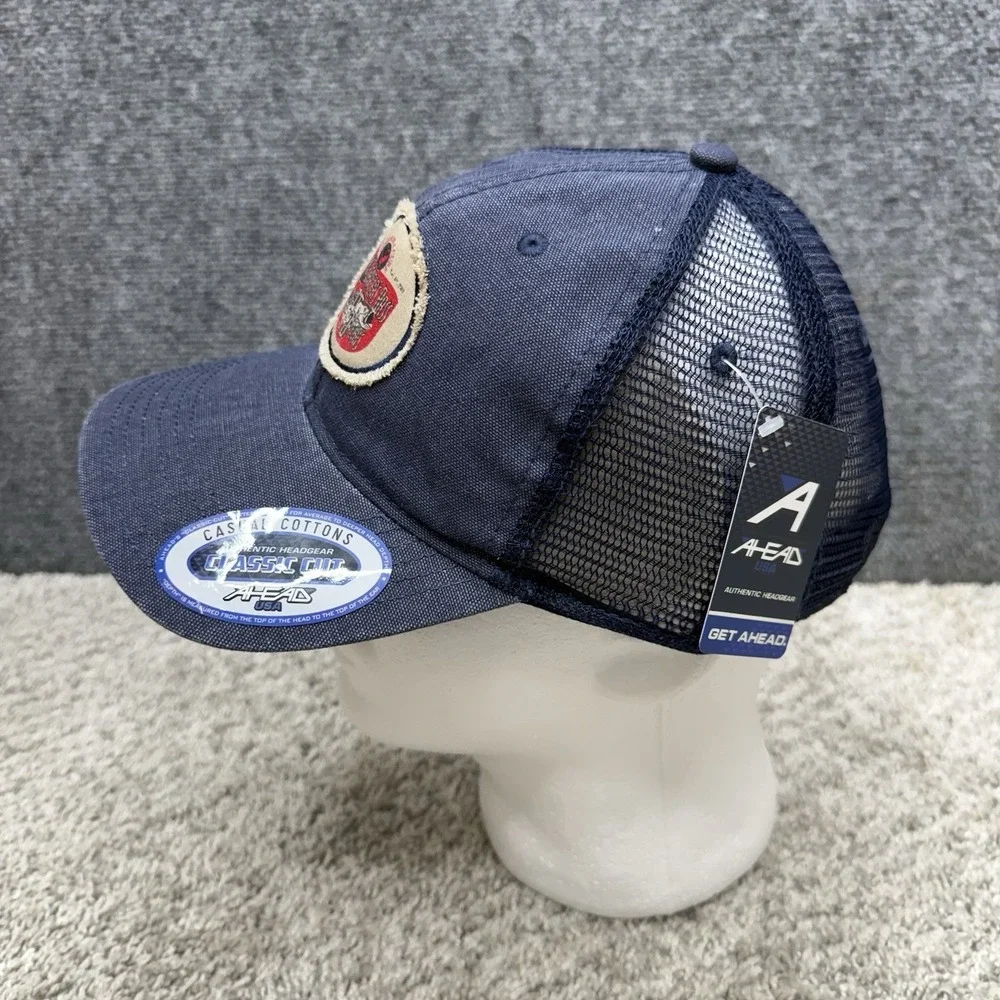 Kickin Cancer's Bass 15 Years Hat Cap Mesh Snapback Blue Fish For The Cure